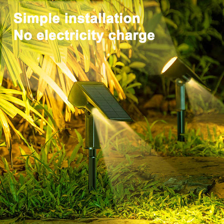Solar LED Spot - Éclairage Extérieur avec Plaque Solaire pour le Jardin et les Chemins