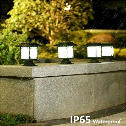 Lampe Solaire à LED pour le Jardin - Grande Lampe Carrée à Lumière Chaude et Double Usage