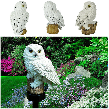 Lampe Solaire de Jardin Hibou - Lampe D' Extérieur à Led pour le Jardin , la Terrasse et le Balcon , Résistante aux Intempéries