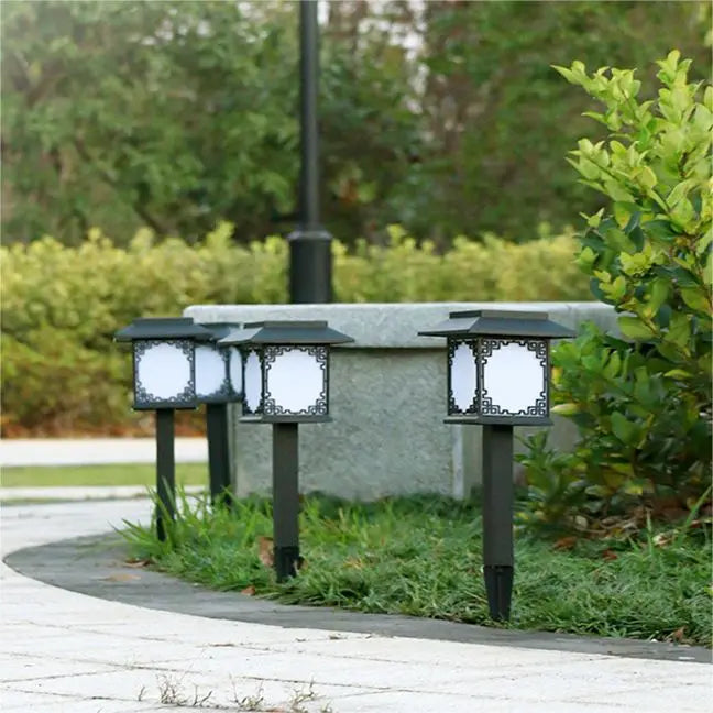 Lampe Solaire à LED pour le Jardin - Grande Lampe Carrée à Lumière Chaude et Double Usage
