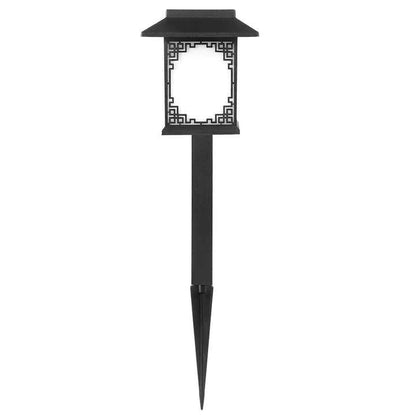 Lampe Solaire à LED pour le Jardin - Grande Lampe Carrée à Lumière Chaude et Double Usage
