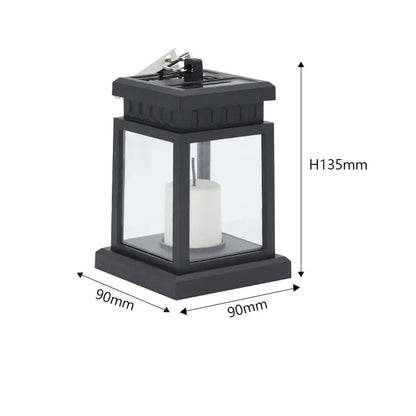Lanterne Solaire Avec Bougie LED - Lampe À Suspendre Pour Jardin Et Terrasse , Lumière Décorative Pour L' Extérieur