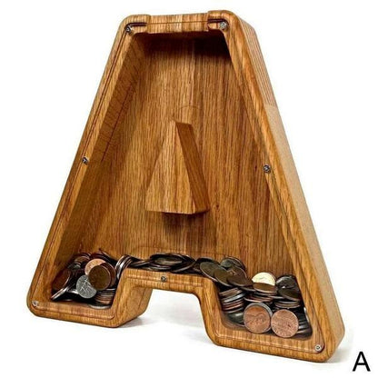 Cochon Alphabet En Bois Avec Fenêtre Transparente Pour Économiser Avec Style