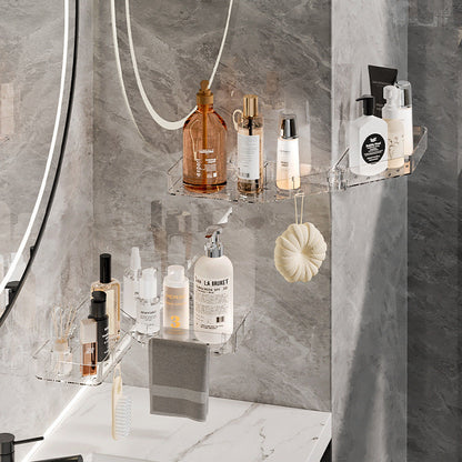 Étagère de Salle de Bain Pliable à Ventouse