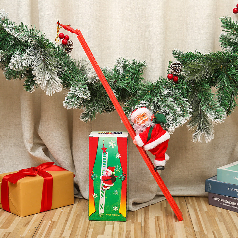 Père Noël Grimpant avec Échelle
