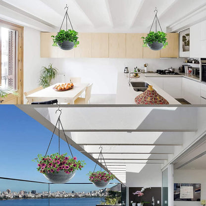 Suspension de Plantes Stable avec Chaînes - Suspension Robuste pour Pots de Fleurs et Plantes de Jardin