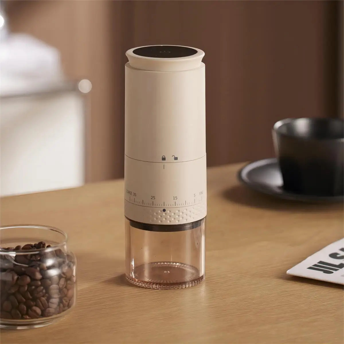 Moulin À Café Électrique Portatif Avec Degré De Mouture Réglable