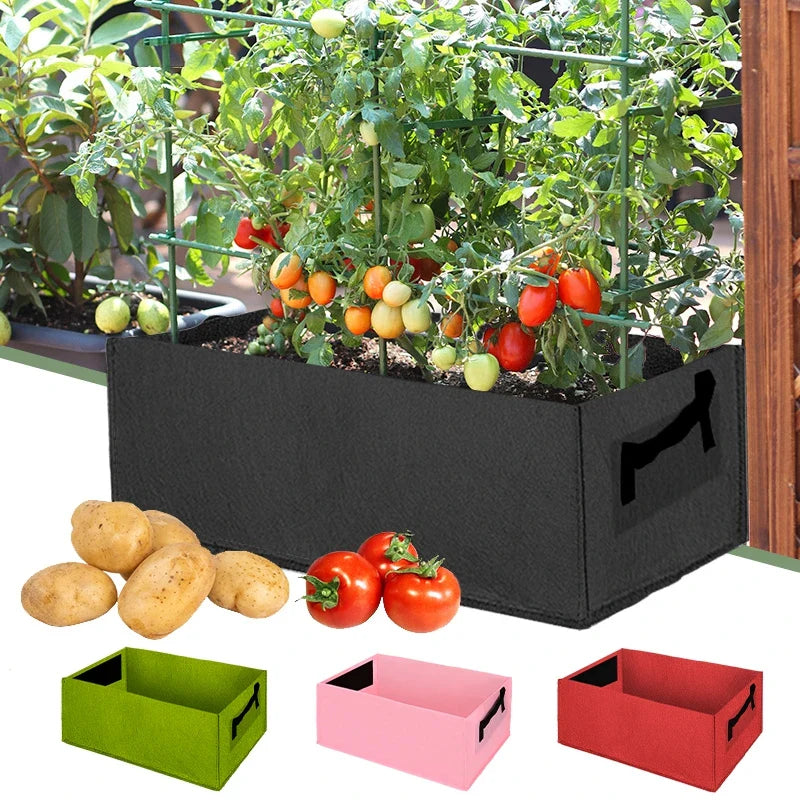 Boîte De Rangement Pliable En Feutre Pour Plantes, Avec Poignées