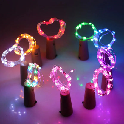 Chaînes Lumineuses LED pour Bouteilles - Lumières Décoratives avec Fil Métallique pour un Éclairage Créatif et des Projets Diy