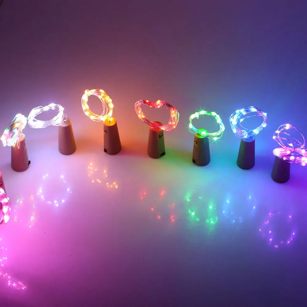 Chaînes Lumineuses LED pour Bouteilles - Lumières Décoratives avec Fil Métallique pour un Éclairage Créatif et des Projets Diy