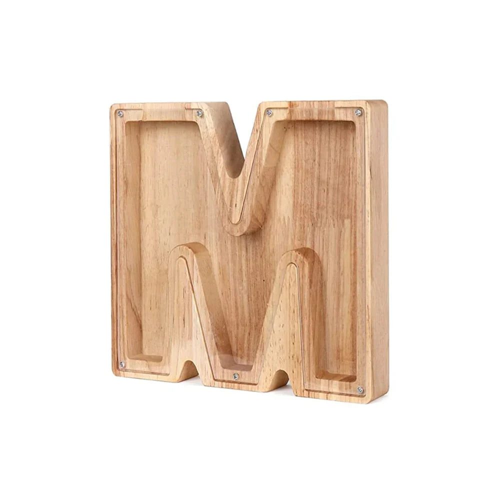 Cochon Alphabet En Bois Avec Fenêtre Transparente Pour Économiser Avec Style