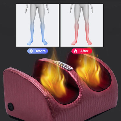 Masseur de Pieds Chauffant Shiatsu avec Relaxation Électrique Profonde