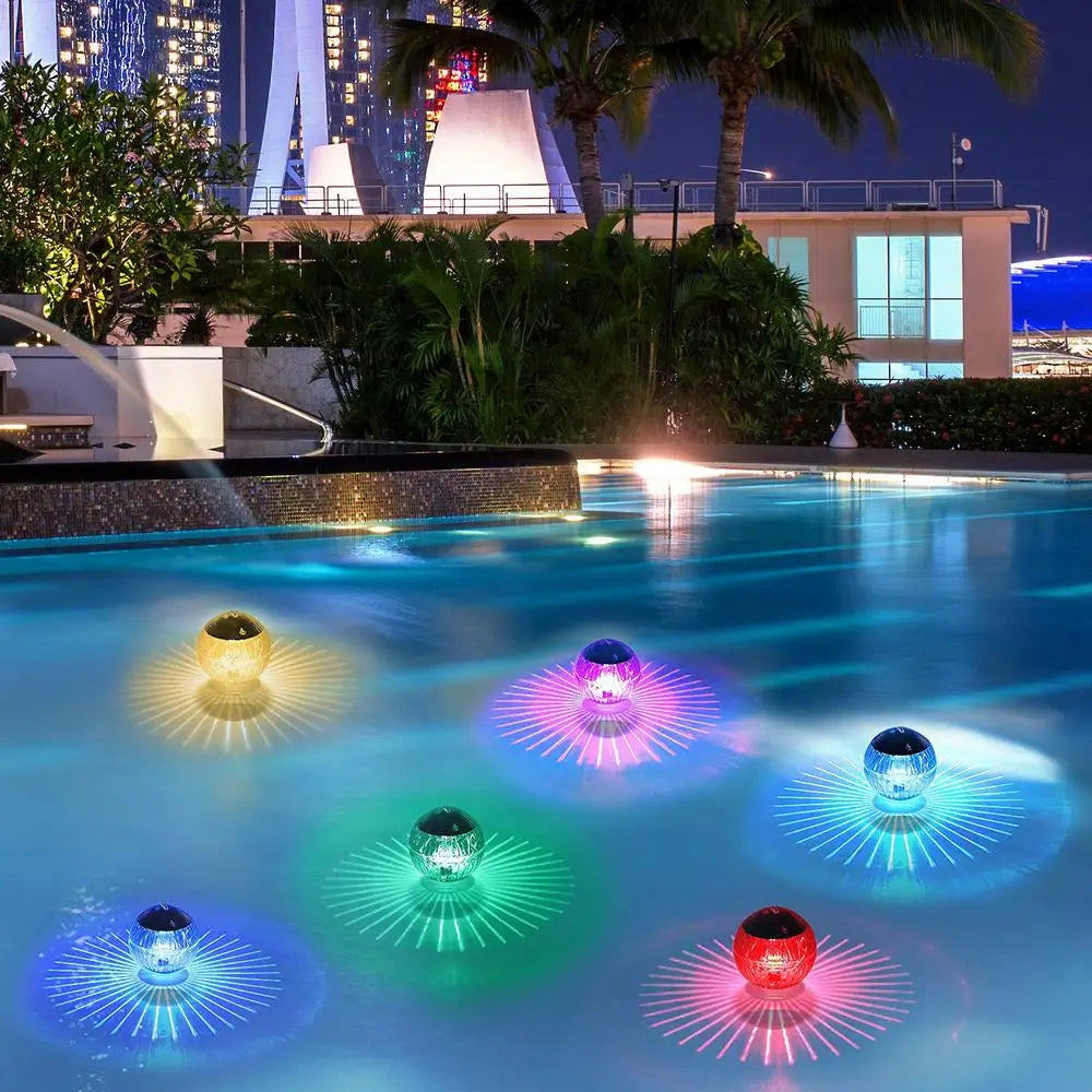 Boules Solaires de Jardin à LED - Lampes Solaires Étanches pour la Décoration Extérieure et L' Éclairage de L' Étang