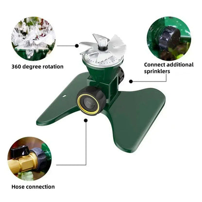 Arroseur Automatique Rotatif en Métal à 360 Degrés pour Pelouse - Arrosage Efficace du Jardin