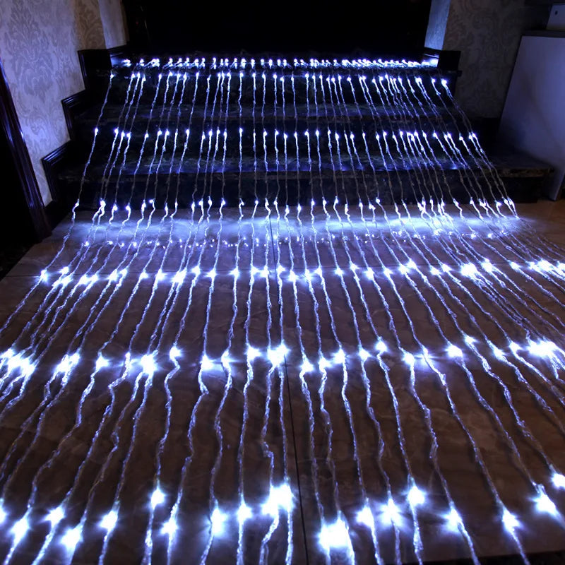 Rideau Lumineux Led avec Changement de Couleur - Guirlande Lumineuse Décorative pour Fenêtres , Murs et Soirées