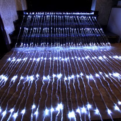 Rideau Lumineux Led avec Changement de Couleur - Guirlande Lumineuse Décorative pour Fenêtres , Murs et Soirées