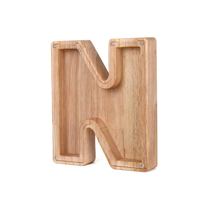 Cochon Alphabet En Bois Avec Fenêtre Transparente Pour Économiser Avec Style
