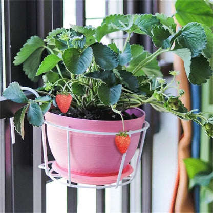 Porte-plantes Pratique Avec Support Métallique Stable Pour Balcon Et Terrasse