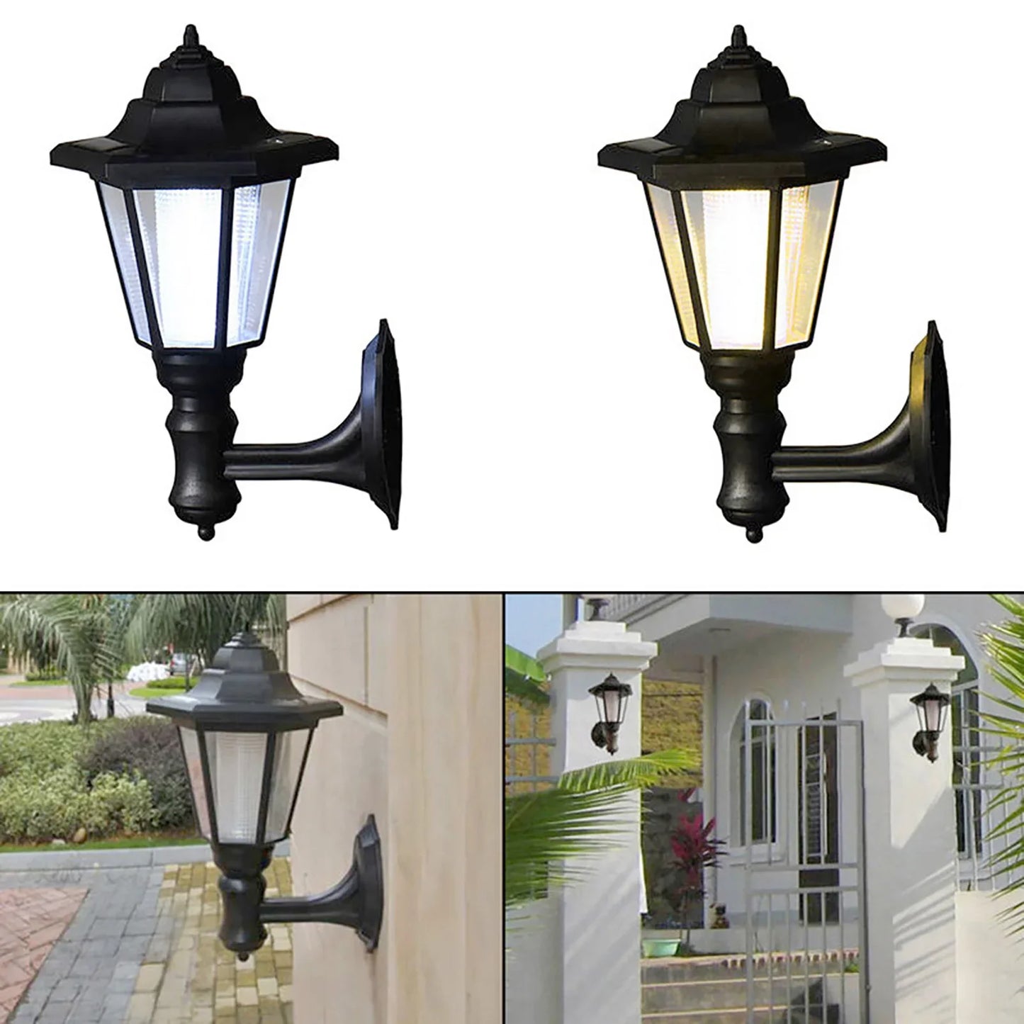 Lanterne Solaire De Jardin Avec LED - Éclairage Extérieur Pour Terrasse Et Jardin En Design De Lampe Classique