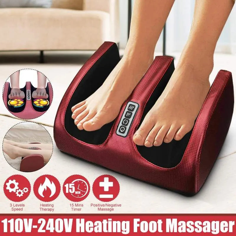 Masseur de Pieds Chauffant Shiatsu avec Relaxation Électrique Profonde