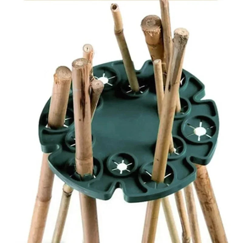 Anneau de Support de Plantes pour Tiges de Bambou - Support Stable pour les Tomates et les Plantes Grimpantes