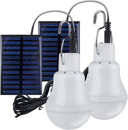 Lampe Solaire avec Panneau Solaire - Lampe Led à Faible Consommation D' Énergie pour L' Intérieur et L' Extérieur
