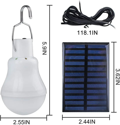 Lampe Solaire avec Panneau Solaire - Lampe Led à Faible Consommation D' Énergie pour L' Intérieur et L' Extérieur