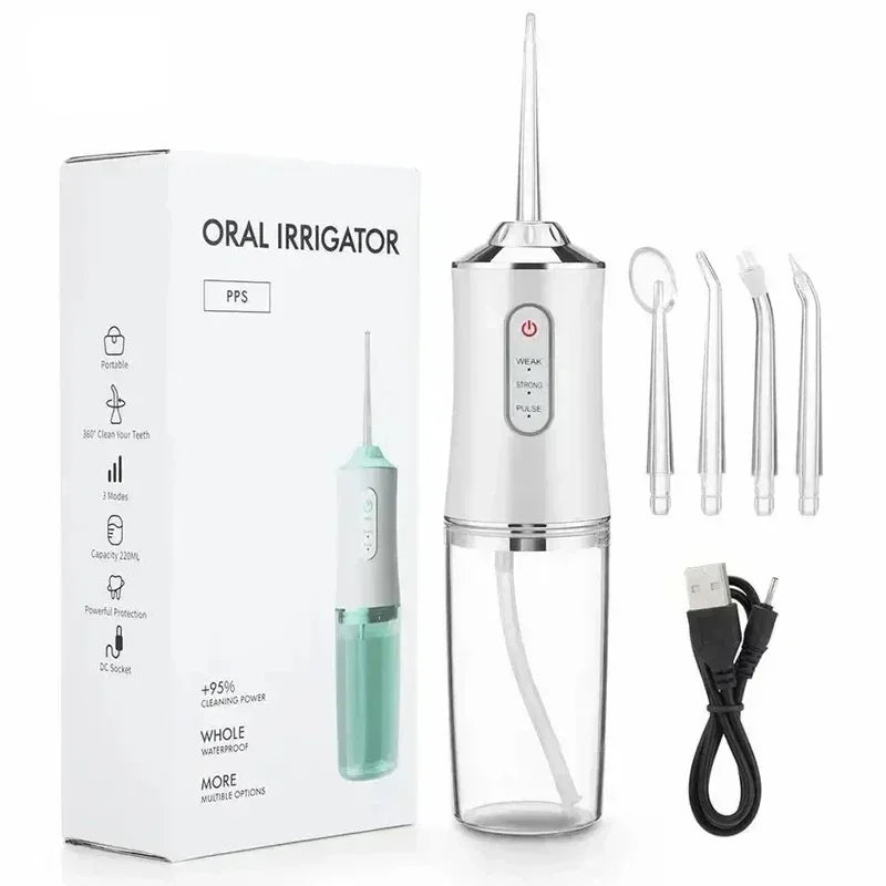 Nettoyeur de Dents à Eau Sans Fil | pour un Nettoyage Complet des Dents