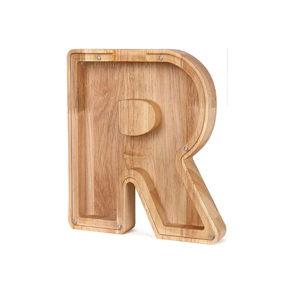 Cochon Alphabet En Bois Avec Fenêtre Transparente Pour Économiser Avec Style