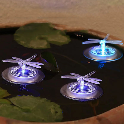 Décoration De Bassin À Énergie Solaire Papillon Et Libellule - Lumières Led Changeant De Couleur Pour Le Jardin Et Le Bassin