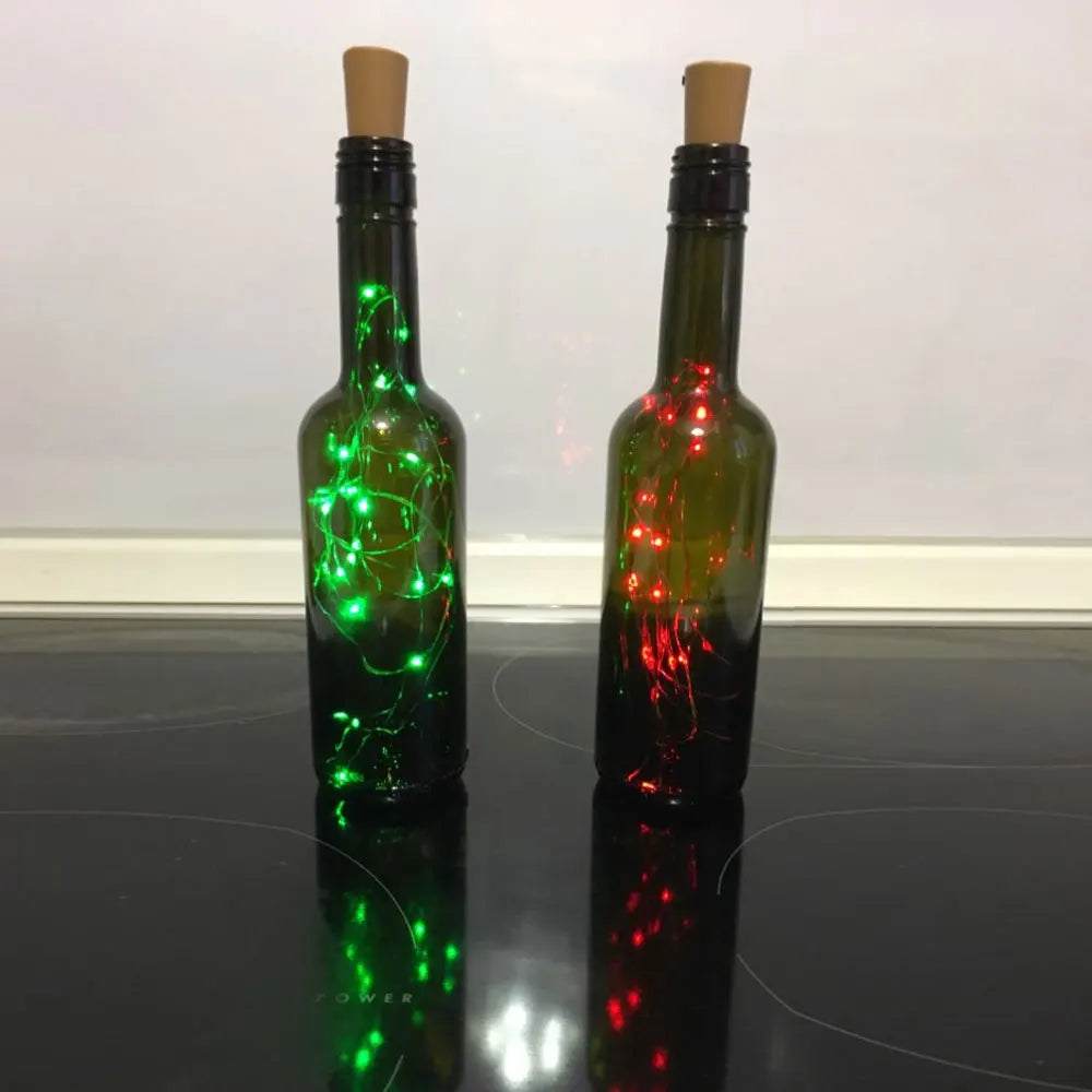 Chaînes Lumineuses LED pour Bouteilles - Lumières Décoratives avec Fil Métallique pour un Éclairage Créatif et des Projets Diy