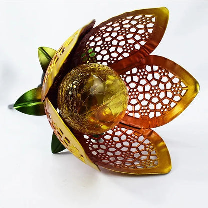 Lampe Solaire de Jardin Fleur de Lotus - Éclairage Extérieur Décoratif à Led pour le Jardin et la Cour