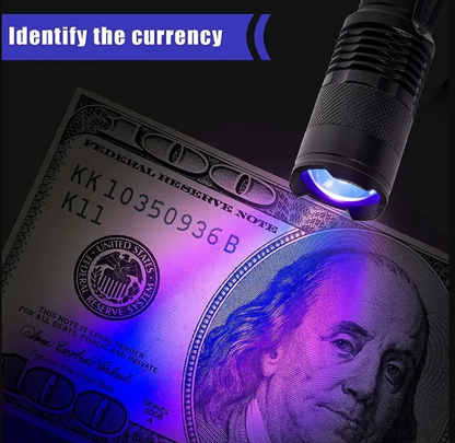 Lampe de Poche Led Uv - Lampe Ultraviolette pour la Détection de Taches et D' Urine D' Animaux Domestiques
