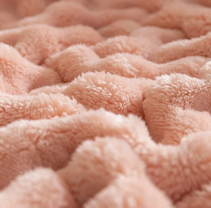 Couverture Polaire de Luxe avec Structure à Bulles