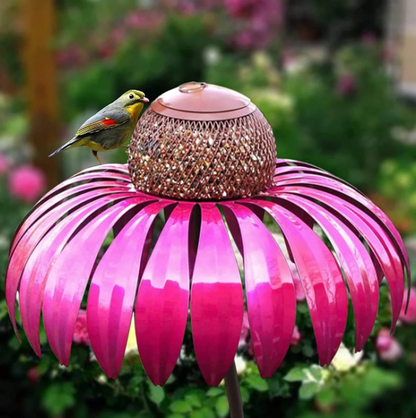 Station de Nourriture pour Oiseaux au Design Floral