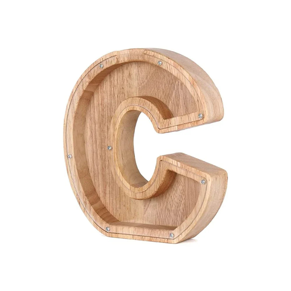 Cochon Alphabet En Bois Avec Fenêtre Transparente Pour Économiser Avec Style