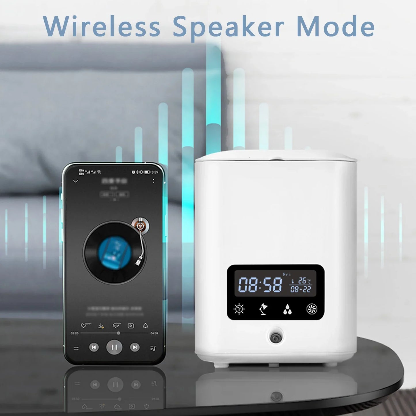 Pot de Culture Hydroponique Intelligent Multifonctionnel avec Calendrier , Diffuseur et Lampe de Bureau