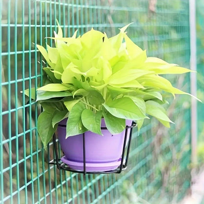 Porte-plantes Pratique Avec Support Métallique Stable Pour Balcon Et Terrasse