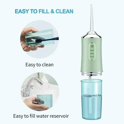 Nettoyeur de Dents à Eau Sans Fil | pour un Nettoyage Complet des Dents