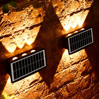 Applique Murale Solaire Led D' Extérieur avec Effet Up & Down - Éclairage Mural Moderne pour Jardin et Terrasse