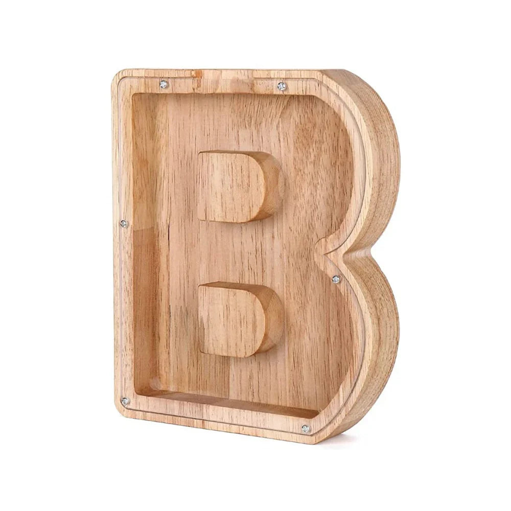 Cochon Alphabet En Bois Avec Fenêtre Transparente Pour Économiser Avec Style