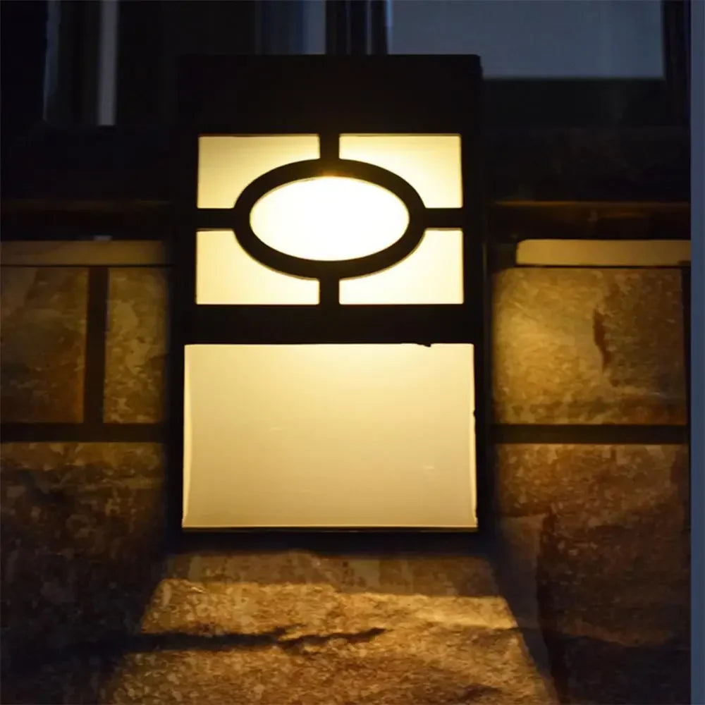 Applique Solaire Avec Led - Éclairage Extérieur Moderne Pour Jardin Et Terrasse , Lampes Murales