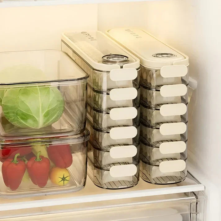Récipients Empilables avec Valve de Maintien de la Fraîcheur - Solutions de Conservation pour Aliments dans le Réfrigérateur - Lot de 4