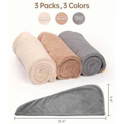Set de Serviettes de Toilette en Microfibres | Pack de 3 pour un Séchage Rapide