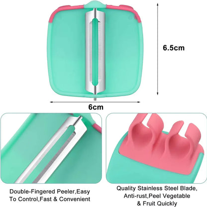 Set de 4 Éplucheurs à Doigts pour Légumes