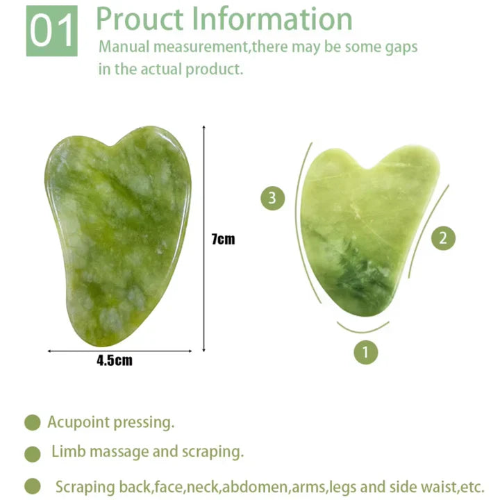 Instant Glow Gua Sha & Jade Roller Set | pour une Peau Éclatante et une Détente Naturelle