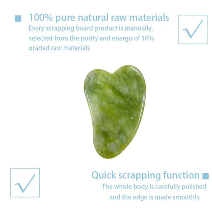 Instant Glow Gua Sha & Jade Roller Set | pour une Peau Éclatante et une Détente Naturelle