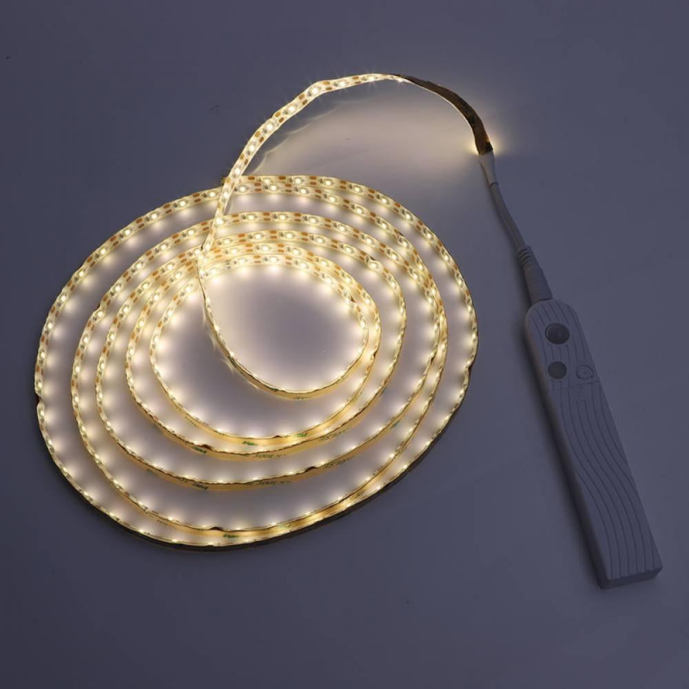 Bande Lumineuse LED avec Télécommande - 2 Mètres de Bande Flexible pour L' Éclairage Décoratif dans les Armoires et les Étagères