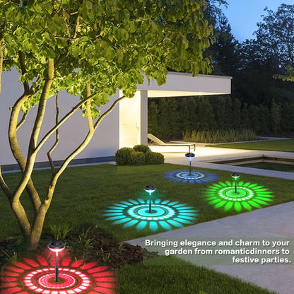 Lampe Solaire de Jardin avec Changement de Couleur - Eclairage de Jardin à Led pour L' Extérieur avec Motif de Fleurs