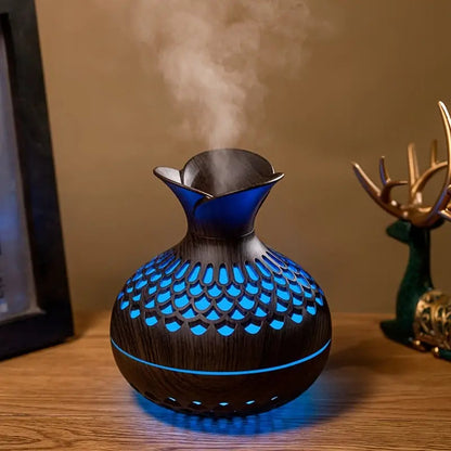 Humidificateur à Led - Diffuseur en Bois et Veilleuse